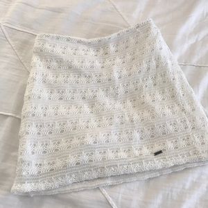 Hollister mini skirt white soft cotton xs extra small